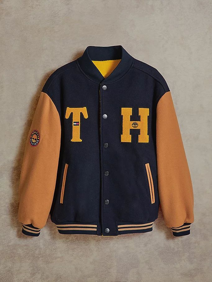 Tommy Hilfiger Tommyxtimberland Dual Gender Reversible Varsity Jakke Herre Blå | LEFPZW-490