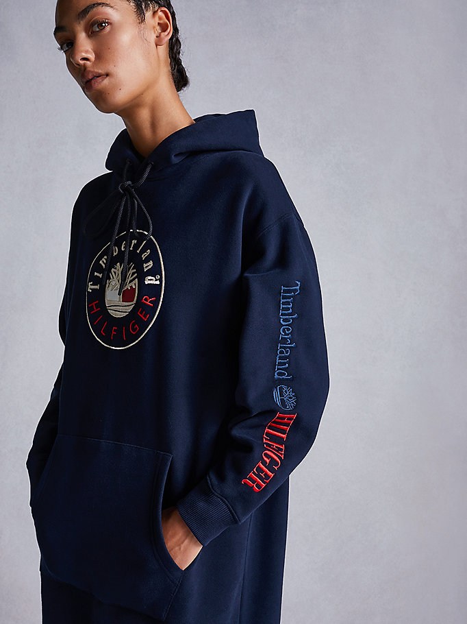 Tommy Hilfiger Tommyxtimberland Logo Kjoler Dame Blå | CYPVQM-365