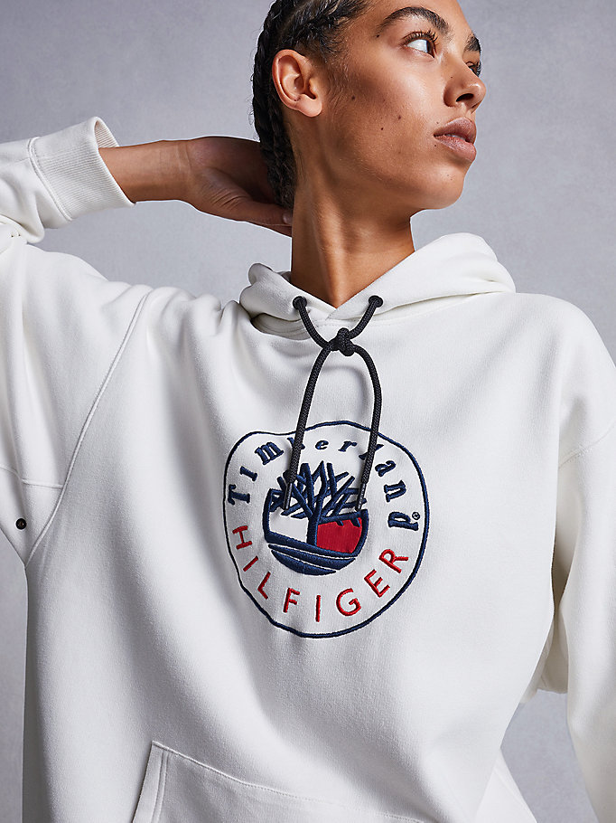 Tommy Hilfiger Tommyxtimberland Logo Kjoler Dame Hvite | NLUMDB-349