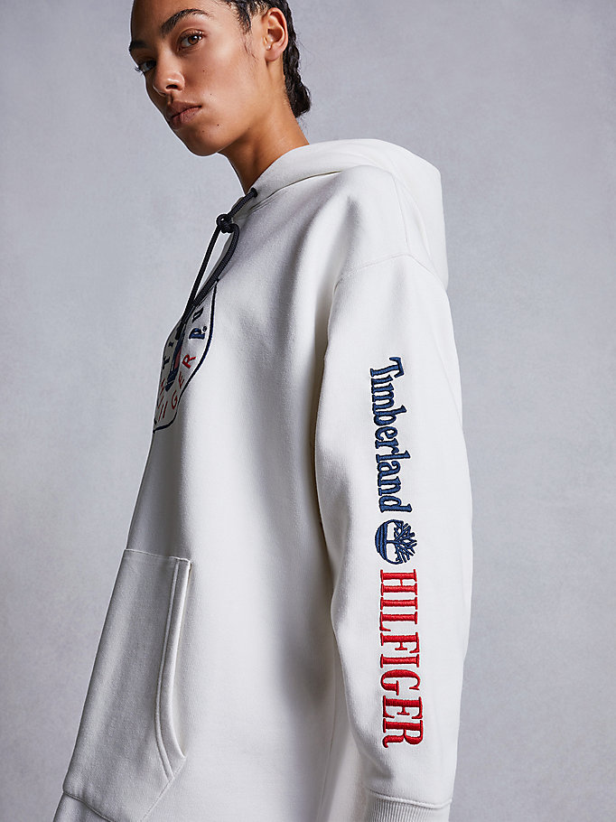 Tommy Hilfiger Tommyxtimberland Logo Kjoler Dame Hvite | NLUMDB-349