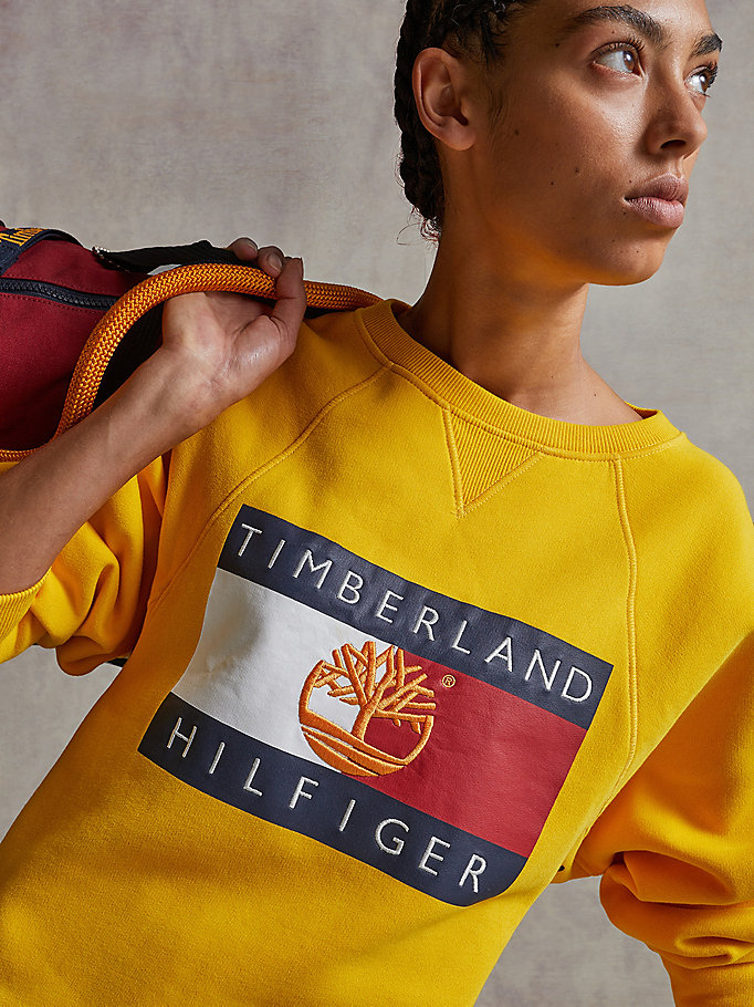 Tommy Hilfiger Tommyxtimberland Midi Kjoler Dame Gul | LYVWXH-135