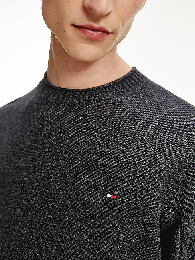 Tommy Hilfiger Ultra Lette Crew Neck Gensere Herre Grå | JLDOZB-354