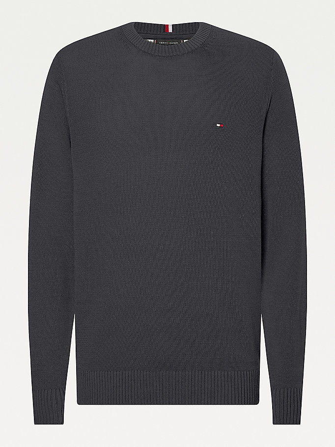 Tommy Hilfiger Ultra Lette Crew Neck Gensere Herre Grå | JLDOZB-354