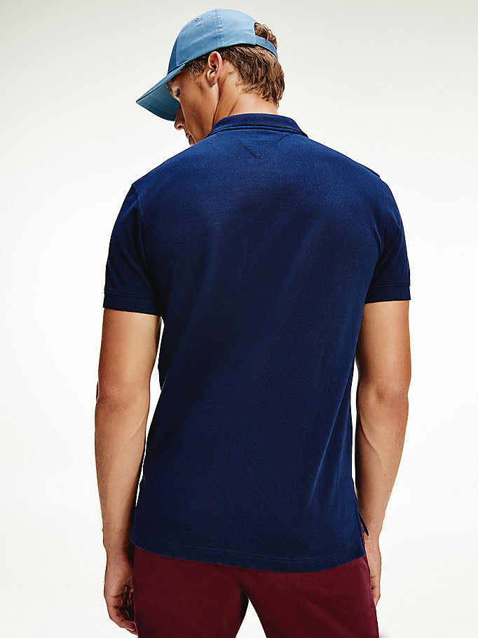 Tommy Hilfiger Under Placket Logo Hilfiger Polo T Skjorte Herre Blå | GSFJNR-503