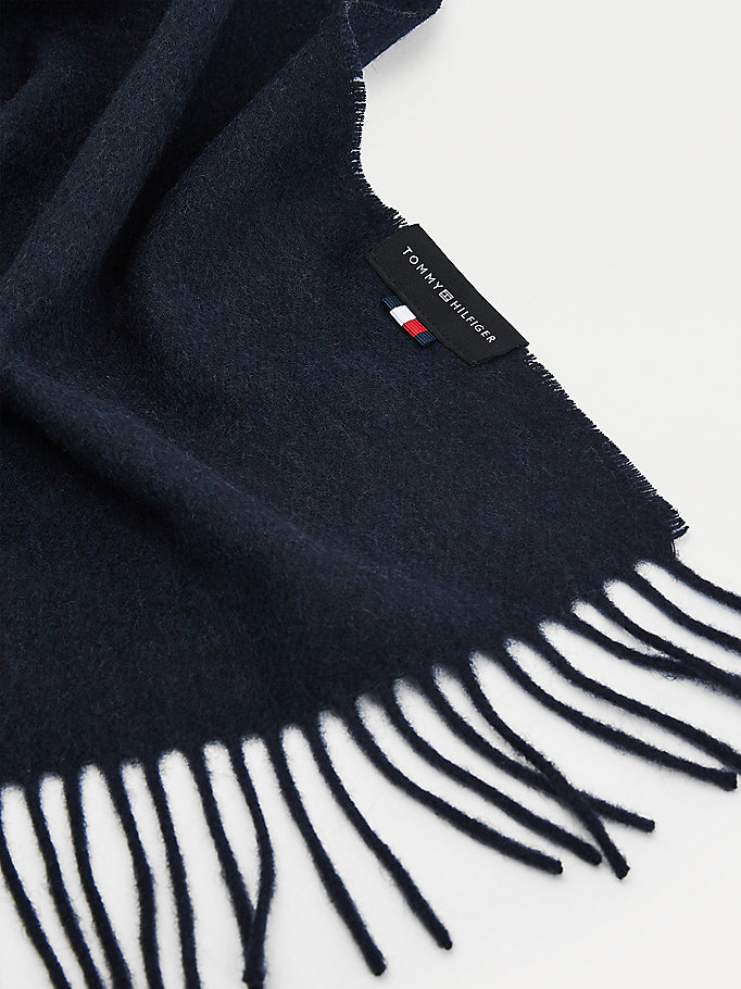 Tommy Hilfiger Uptown Pure Wool Skjerf Herre Blå | MROLWV-015