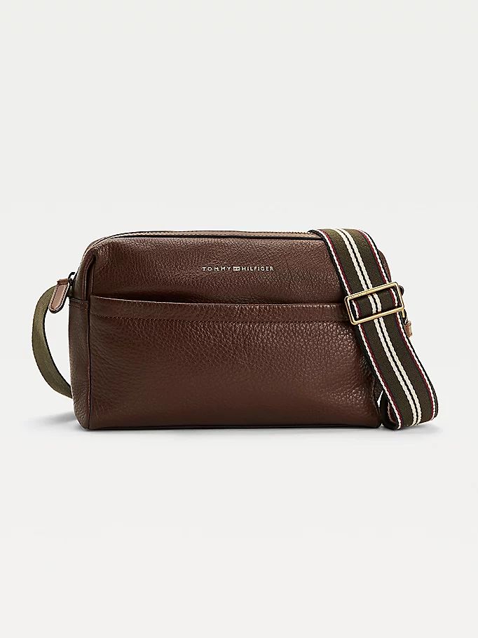 Tommy Hilfiger Vanlige Lær Crossbody Veske Herre Brune | FYCPES-160