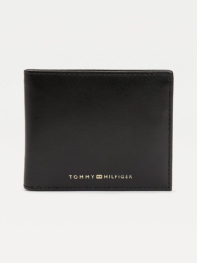 Tommy Hilfiger Vanlige Lær Small Card Lommebok Herre Svarte | HNSGFJ-921