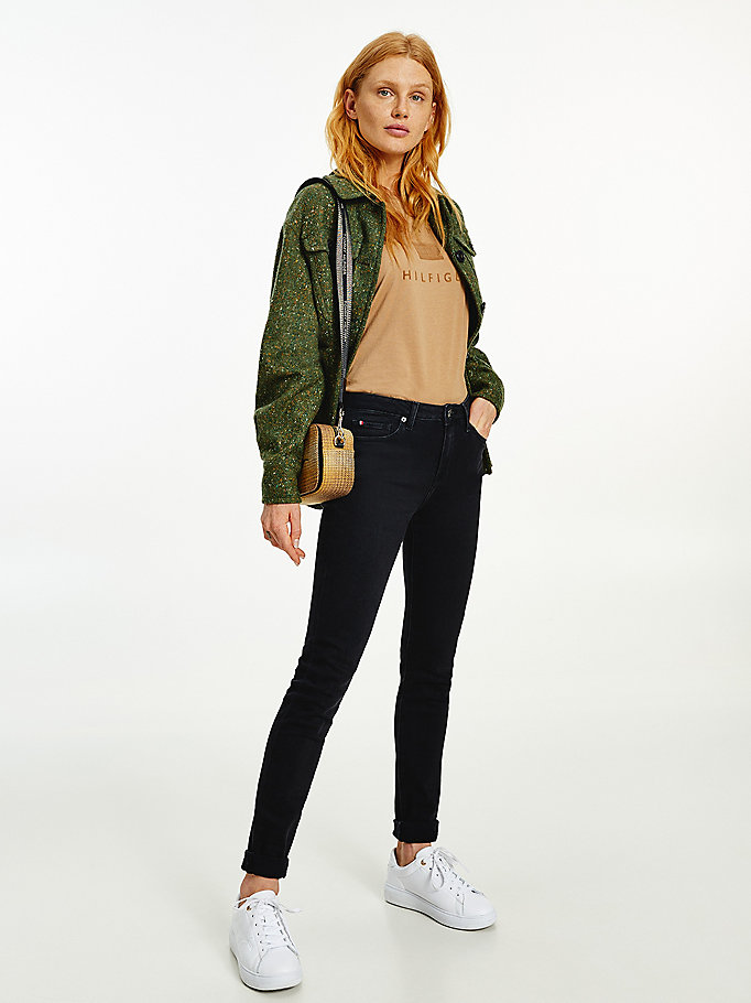 Tommy Hilfiger Venice Mid Rise Slim Jeans Dame Blå | KQUPZO-845