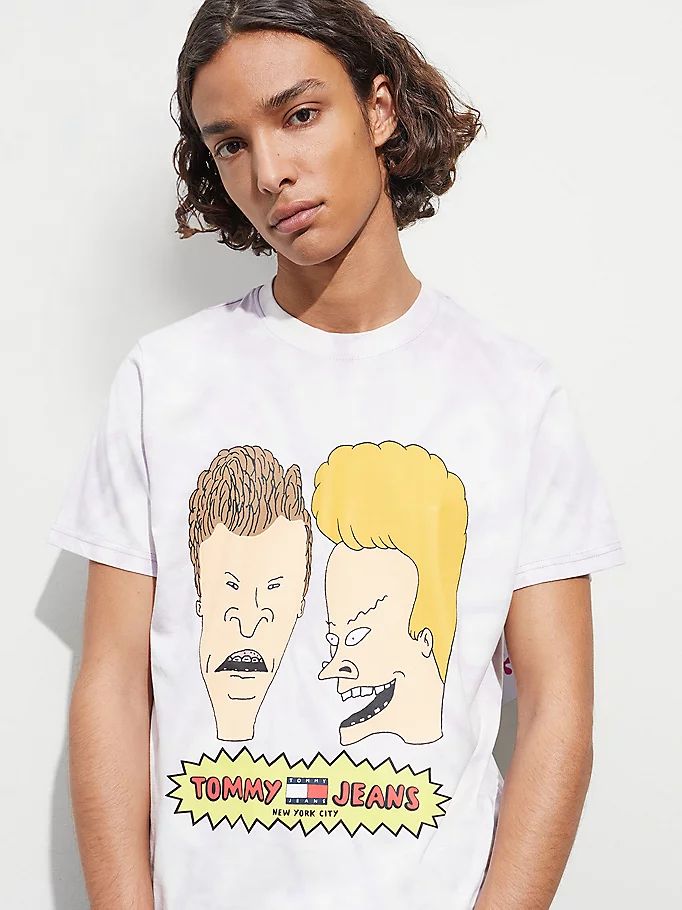 Tommy Hilfiger X Beavis And Butt-Head Tie-Dye T-skjorte Herre Lilla | HDNFMX-247