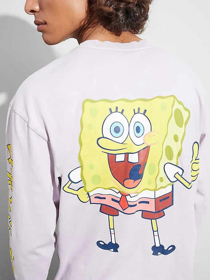 Tommy Hilfiger X Spongebob Squarepants Long Sleeve T-skjorte Herre Lilla | OJXMBT-428