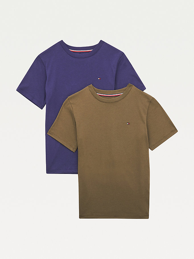 Tommy Hilfiger 2-Pack Kort Sleeve T-skjorte Gutt Grønn | LTNMCK-428