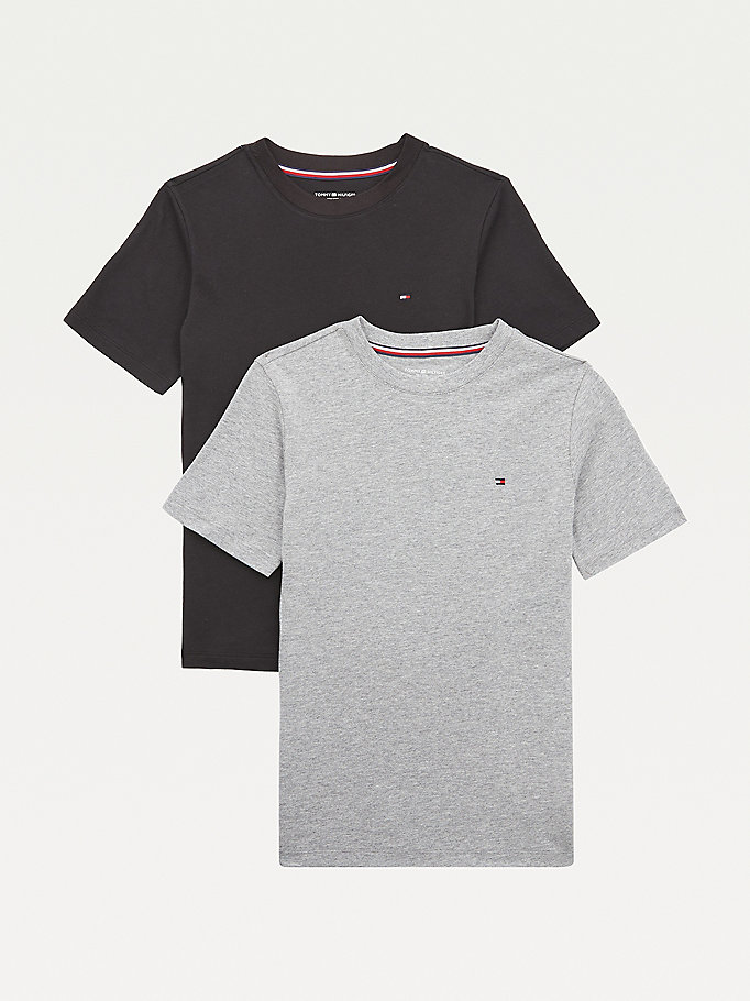 Tommy Hilfiger 2-Pack Kort Sleeve T-skjorte Gutt Grå | PGORAF-280