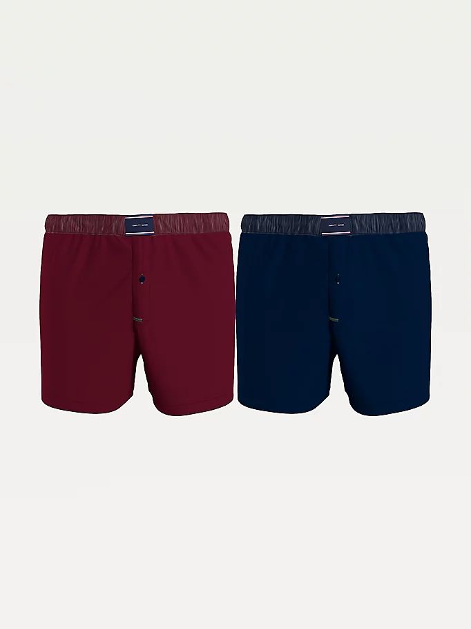 Tommy Hilfiger 2-Pack Woven Organic Bomull Bokser Undertøy Herre Svarte | EROMVX-932