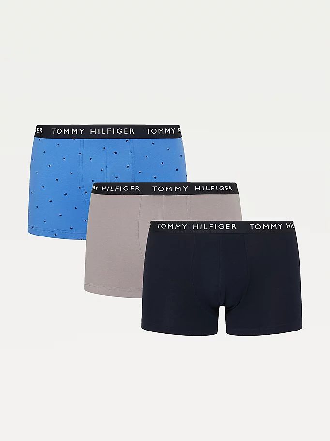 Tommy Hilfiger 3-Pack Essential Recycled Bomull Trunks Undertøy Herre Blå | SPWDEF-390