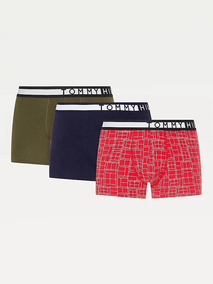 Tommy Hilfiger 3-Pack Organic Bomull Trunks Undertøy Herre Grønn | FATBNL-813