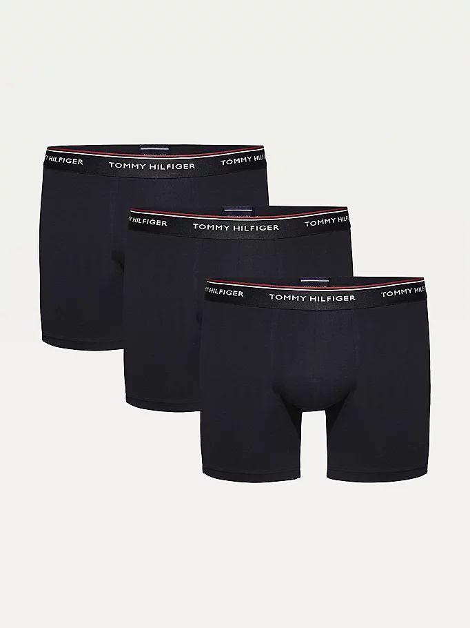 Tommy Hilfiger 3-Pack Stretch Bomull Bokser Undertøy Herre Svarte | NZMGSR-106