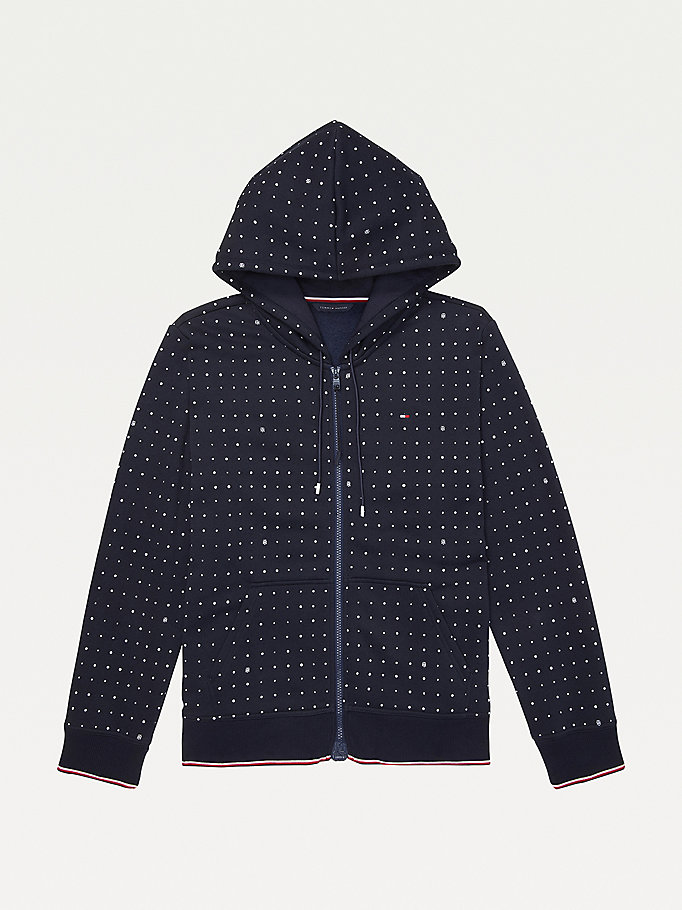 Tommy Hilfiger Adaptive Dot Print Hettegensere Dame Blå | LSWFRN-263