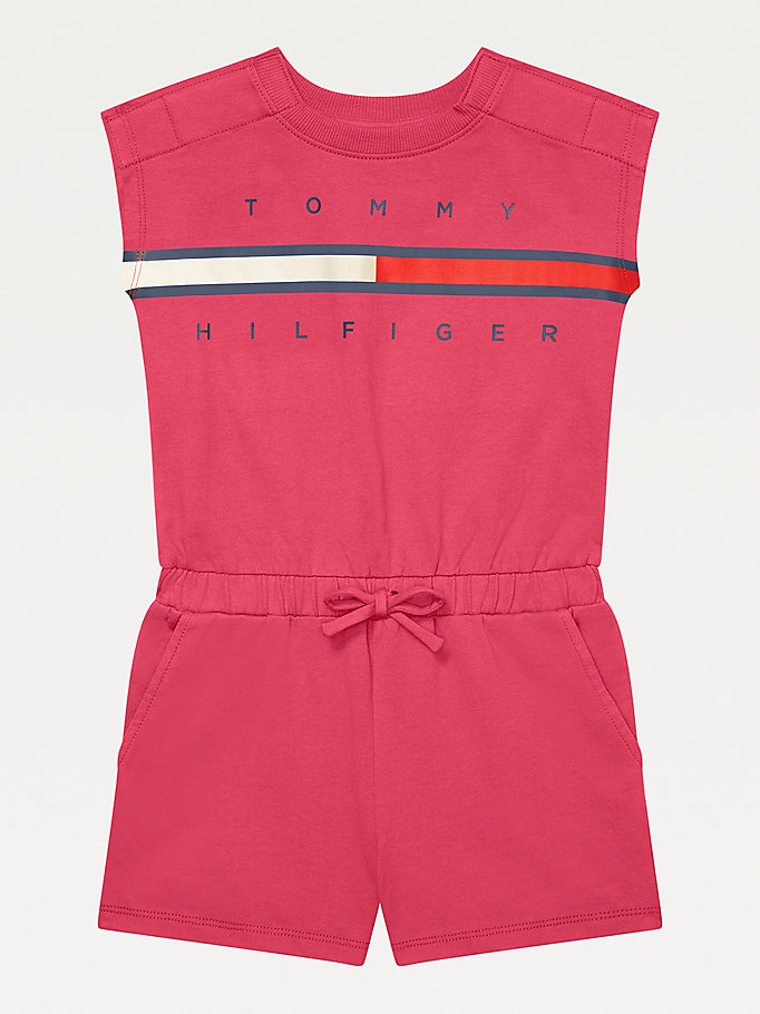 Tommy Hilfiger Adaptive Knit Play Kjoler Jente Rosa | TVRCFN-193