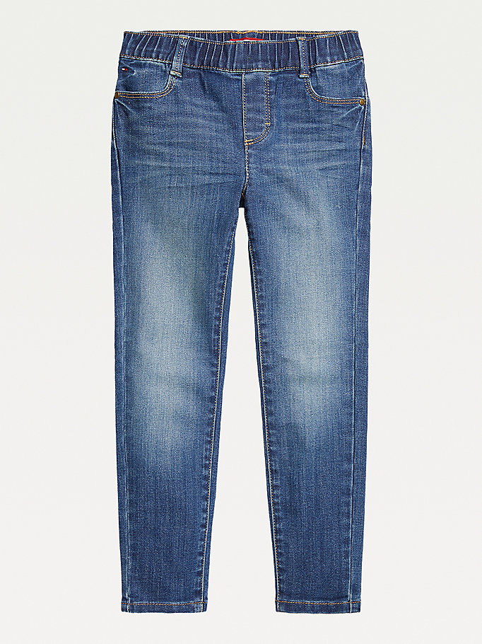 Tommy Hilfiger Adaptive Seated Fit Jeans Jente Blå | EKHLOV-083