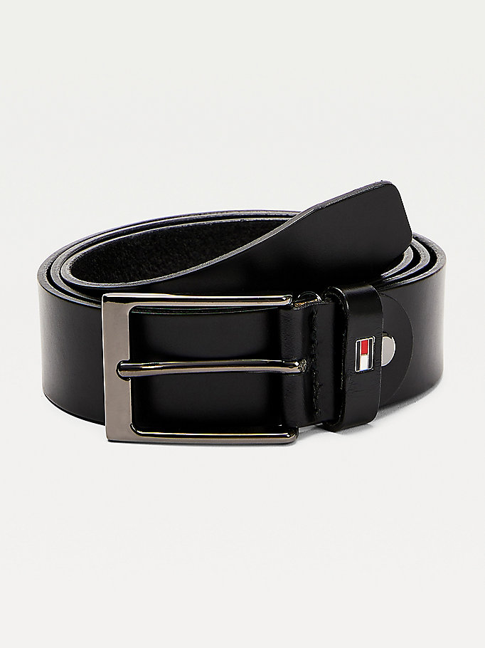 Tommy Hilfiger Adjustable Lær Belte Herre Svarte | OCSHUL-725