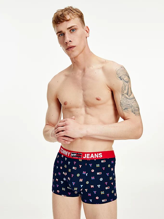 Tommy Hilfiger All-Over Logo Print Trunks Undertøy Herre Beige | UXBZYE-264