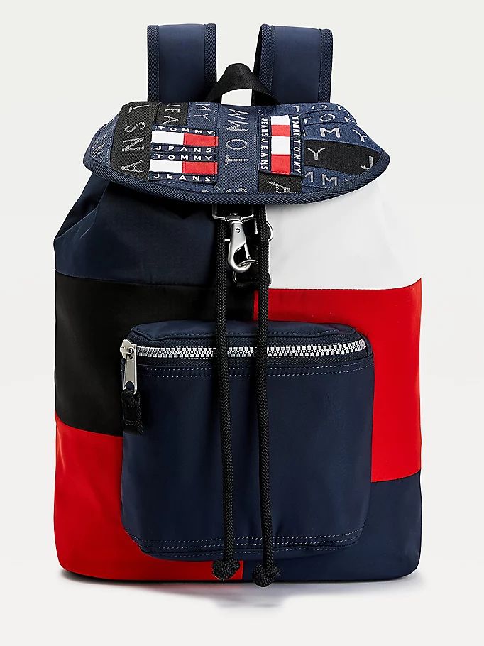 Tommy Hilfiger Badge Colour-Blocked Ryggsekk Herre Blå | KPWIQF-185