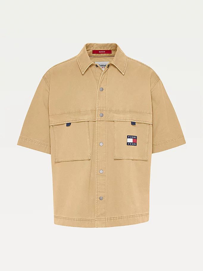 Tommy Hilfiger Badge Utility Over Skjorte Herre Khaki | CKXTJD-726