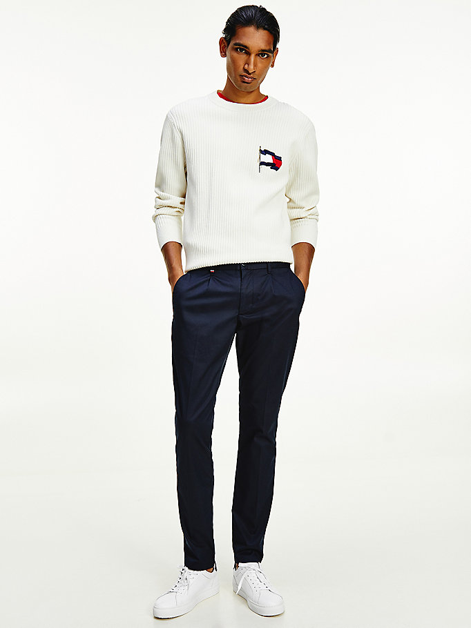 Tommy Hilfiger Bleecker Slim Fit Stretch Bomull Bukser Herre Blå | CZUJMD-604