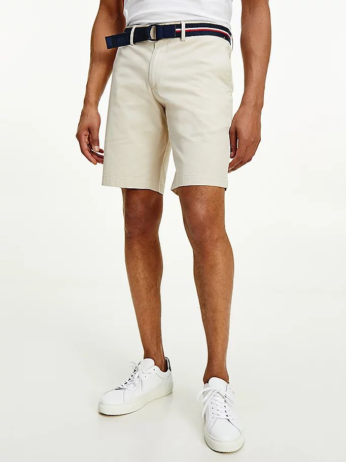 Tommy Hilfiger Brooklyn Organic Bomull Slim Fit Shorts Herre Beige | DTZFNU-258