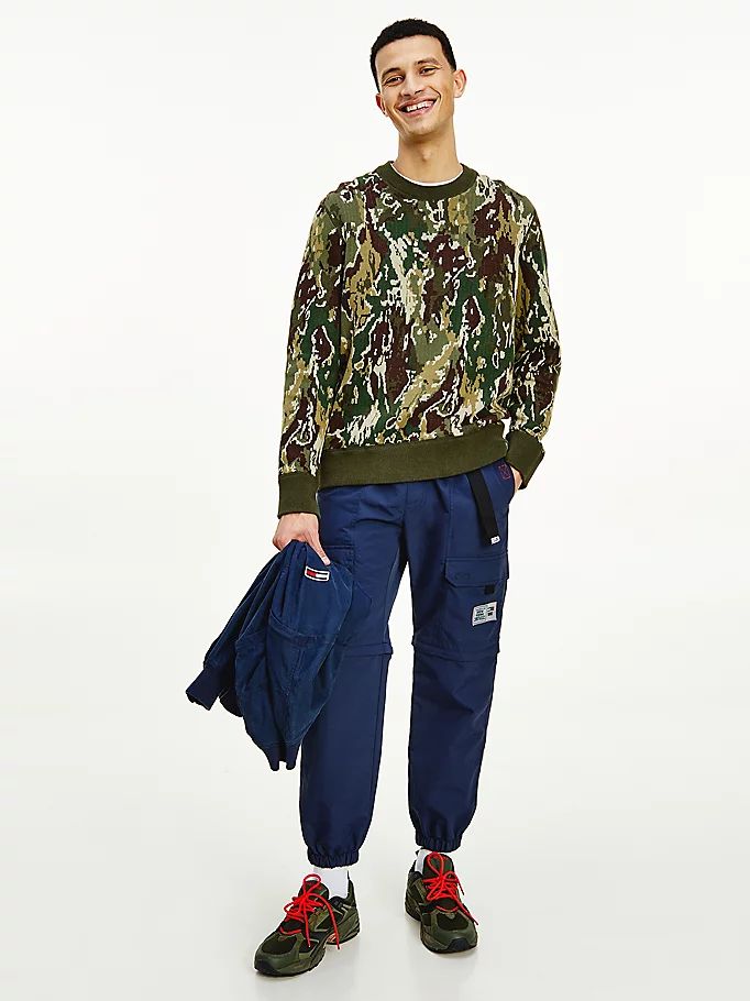 Tommy Hilfiger Camo Print Relaxed Fit Gensere Herre Grønn | DLKGQI-821