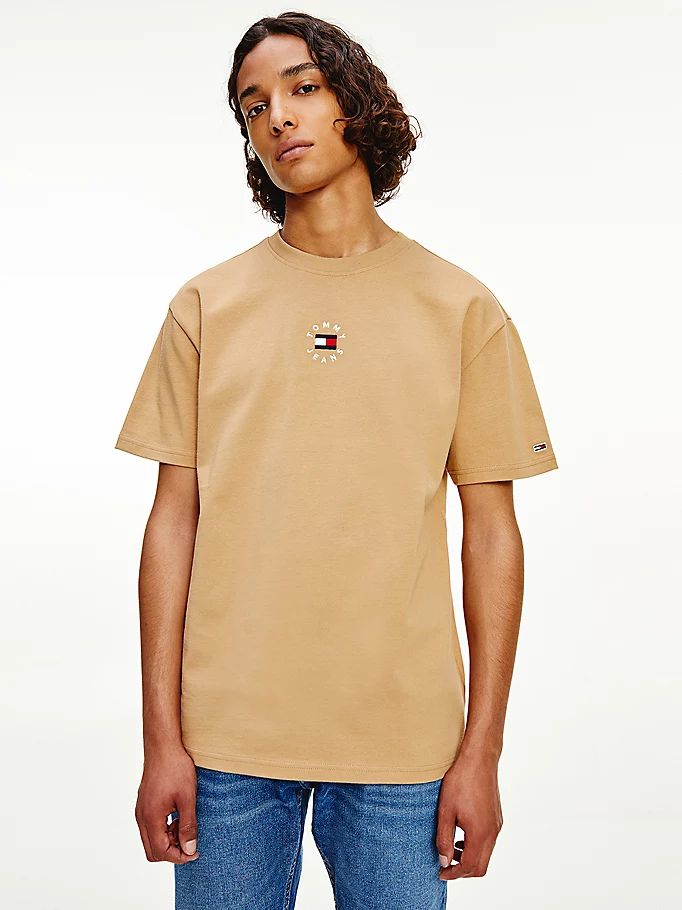 Tommy Hilfiger Circle Logo T-skjorte Herre Khaki | EKAIRX-468