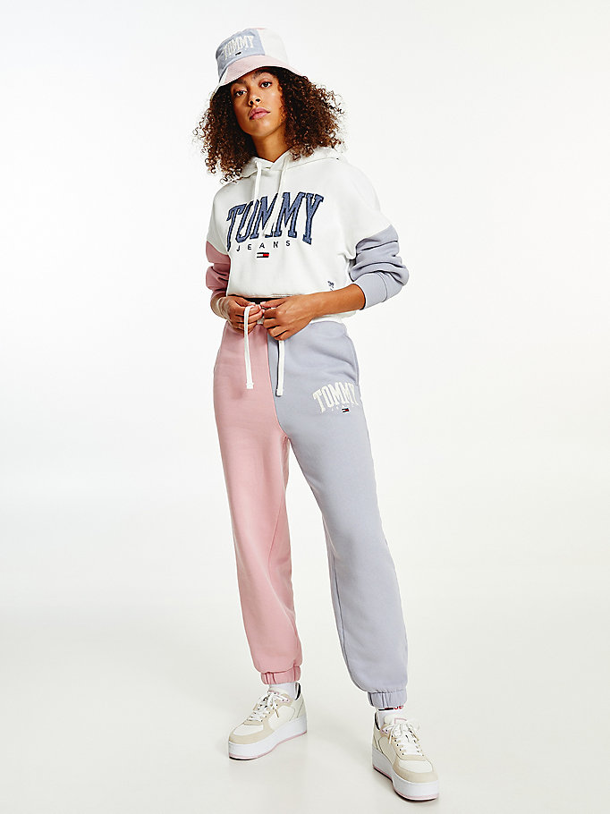 Tommy Hilfiger College Colour-Blocked Joggers Dame Lilla | ADPFQG-327