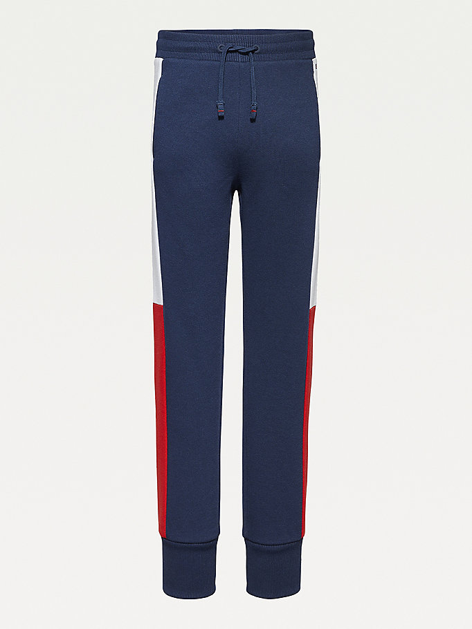 Tommy Hilfiger Colour-Blocked Recycled Bukse Jente Blå | TQHYDV-468