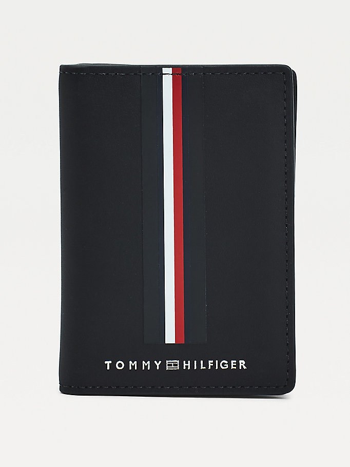 Tommy Hilfiger Commuter Signature Bifold Lær Lommebok Herre Svarte | WDQFJZ-024