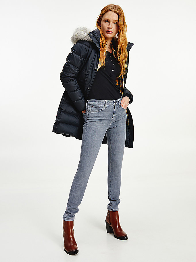 Tommy Hilfiger Como Mid Rise Skinny Jeans Dame Blå | AUBFJP-271