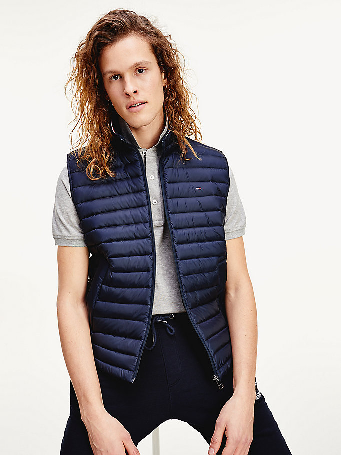 Tommy Hilfiger Core Packable Down Vest Jakke Herre Blå | OYFQHT-042