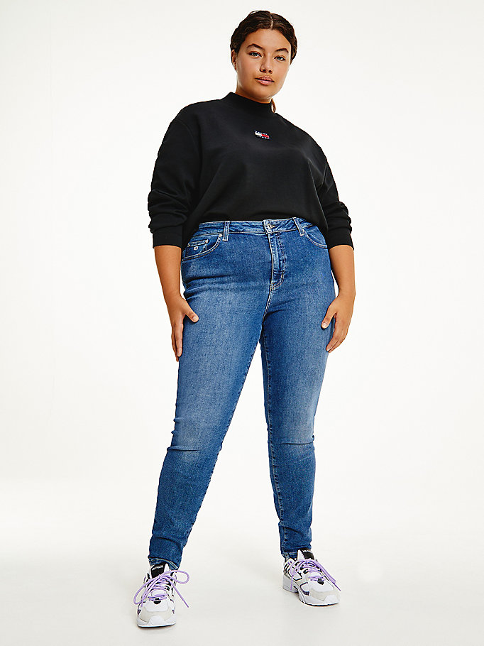 Tommy Hilfiger Curve Melany Ultra High Rise Super Skinny Jeans Dame Blå | GTRCOD-705