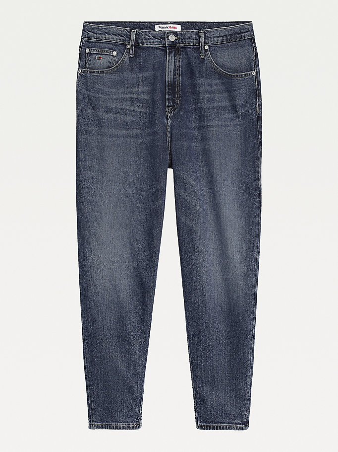 Tommy Hilfiger Curve Mom Ultra High Rise Jeans Dame Blå | SXUHVI-074