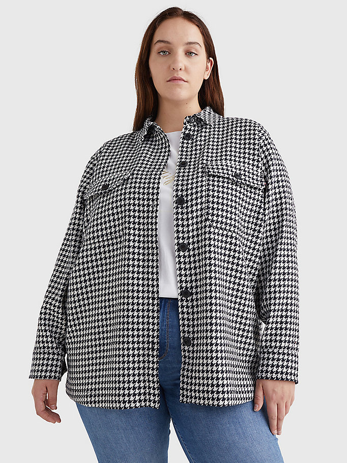 Tommy Hilfiger Curve Recycled Wool Flannel Jakke Dame Blå | FKHXWS-638