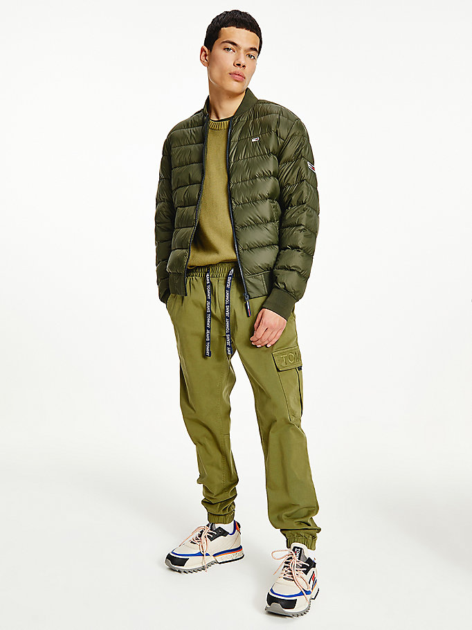 Tommy Hilfiger Down Recycled Quilted Bomber Jakke Herre Grønn | YIWMAX-249