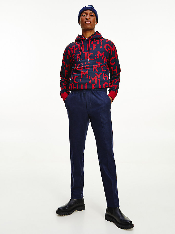 Tommy Hilfiger Elevated Wool Cashmere Bukser Herre Blå | DYLBIF-170