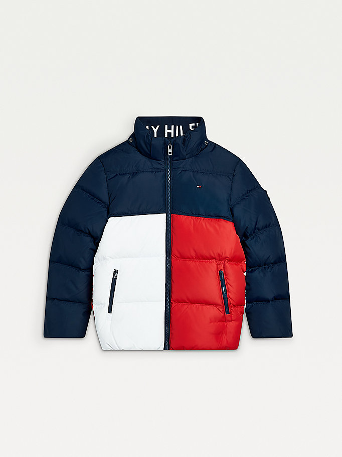 Tommy Hilfiger Essential Down Jakke Gutt Blå | DJKWZM-710