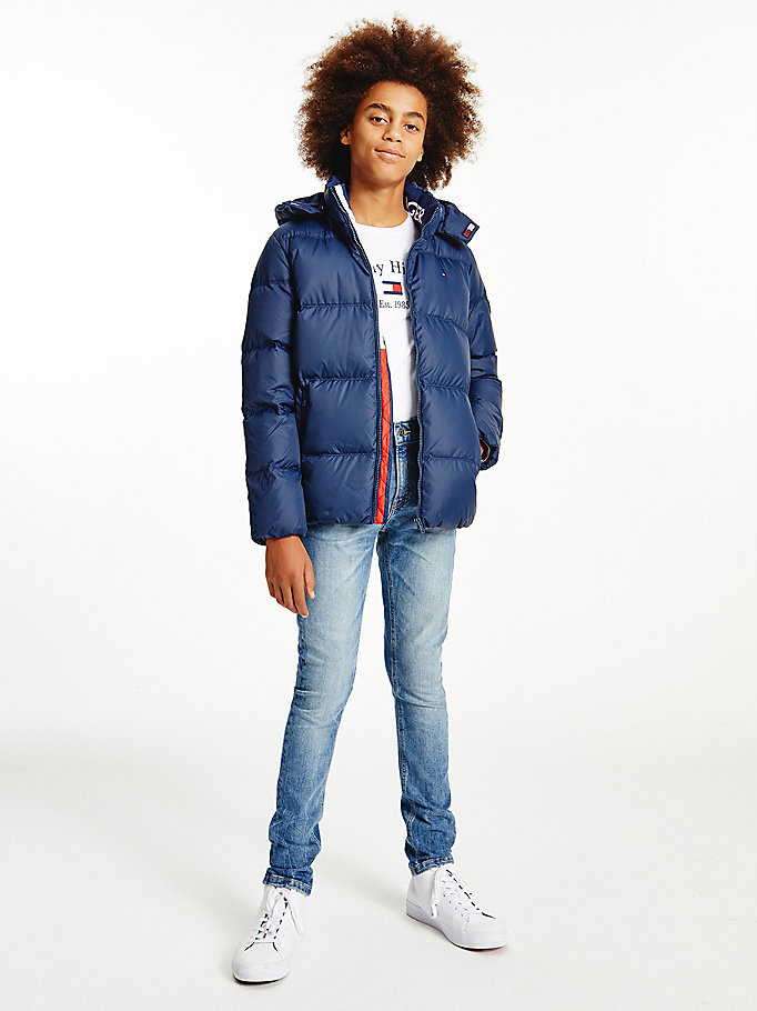 Tommy Hilfiger Essential Down Jakke Gutt Blå | ODLZRE-589