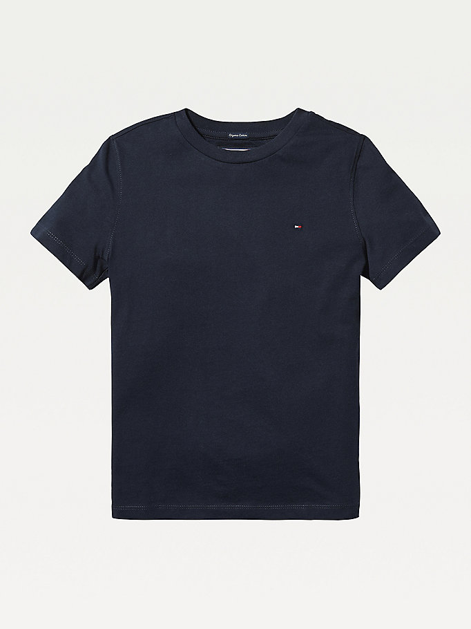 Tommy Hilfiger Essential Organic Bomull T-skjorte Gutt Blå | KSHRUI-261