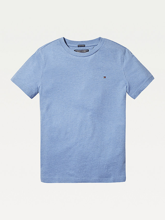 Tommy Hilfiger Essential Organic Bomull T-skjorte Gutt Blå | WAIBRV-023