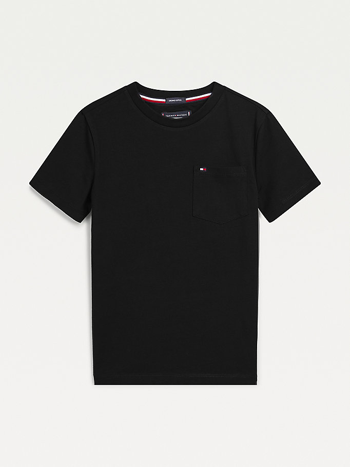 Tommy Hilfiger Essential Pocket T-skjorte Gutt Svarte | VPXLZA-647