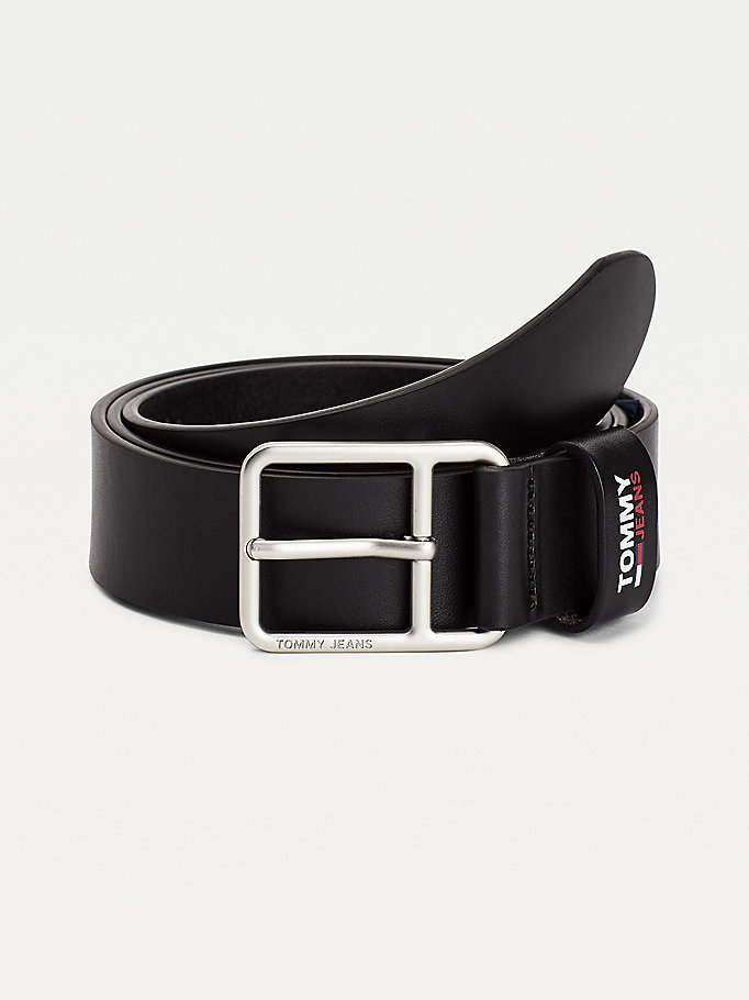 Tommy Hilfiger Essential Square Spenne Lær Belte Herre Svarte | LVMYHO-523