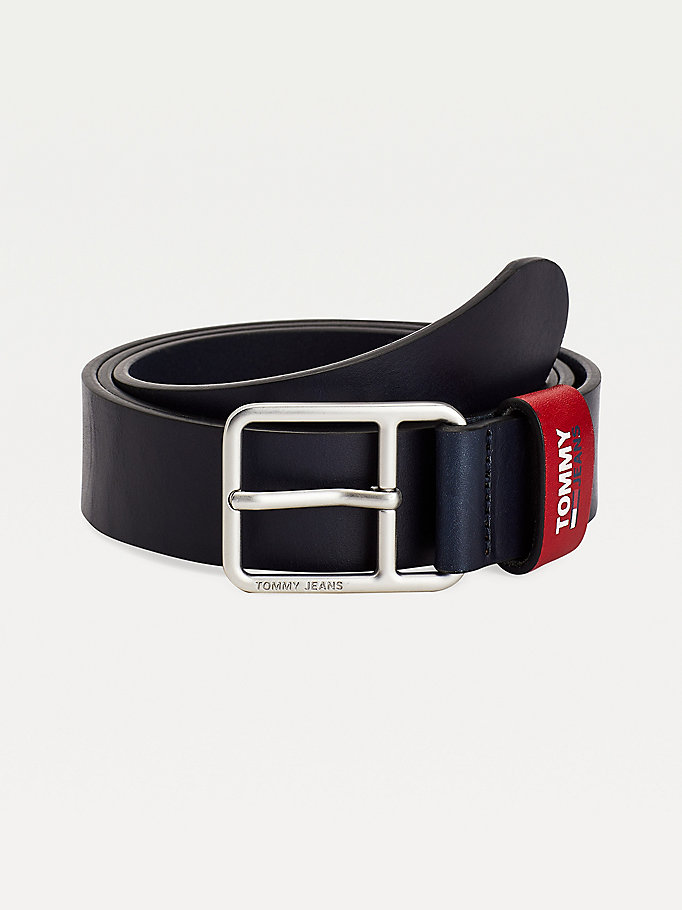 Tommy Hilfiger Essential Square Spenne Lær Belte Herre Blå | UIJXBZ-841