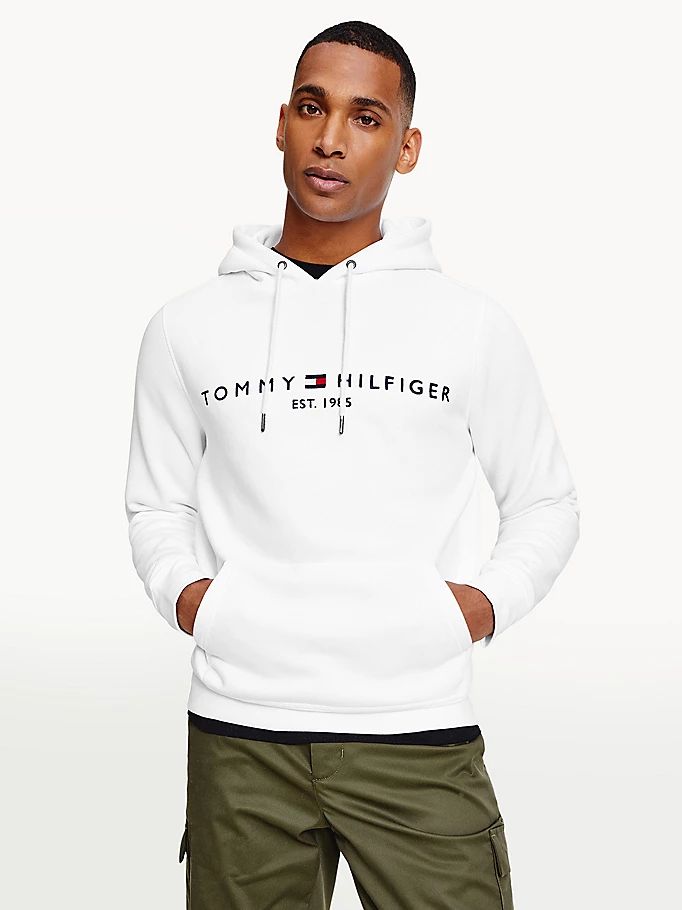 Tommy Hilfiger Exclusive Logo Hettegensere Herre Hvite | XSRGUO-829