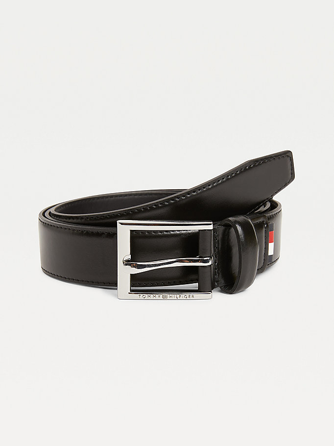 Tommy Hilfiger Formal Thin Lær Belte Herre Svarte | FTHRGA-160